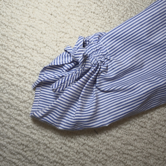Striped Ruched Long Sleeve Top - Picture 8 of 8